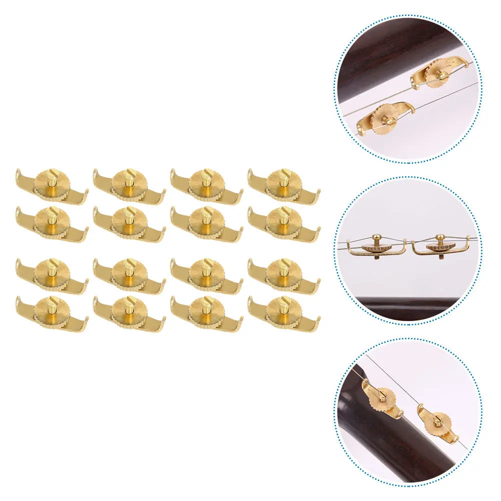 

16Pcs Premium Copper Erhu String Adjusters Fine Tuning Tools Smooth Adjustment High Quality Erhu Accessory for Clear Sound