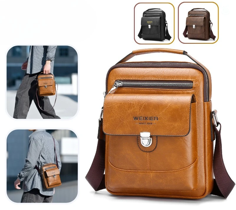 

Мужская деловая сумка через плечо на одно плечо, водонепроницаемая деловая сумка через плечо большой вместимости, мужская сумка