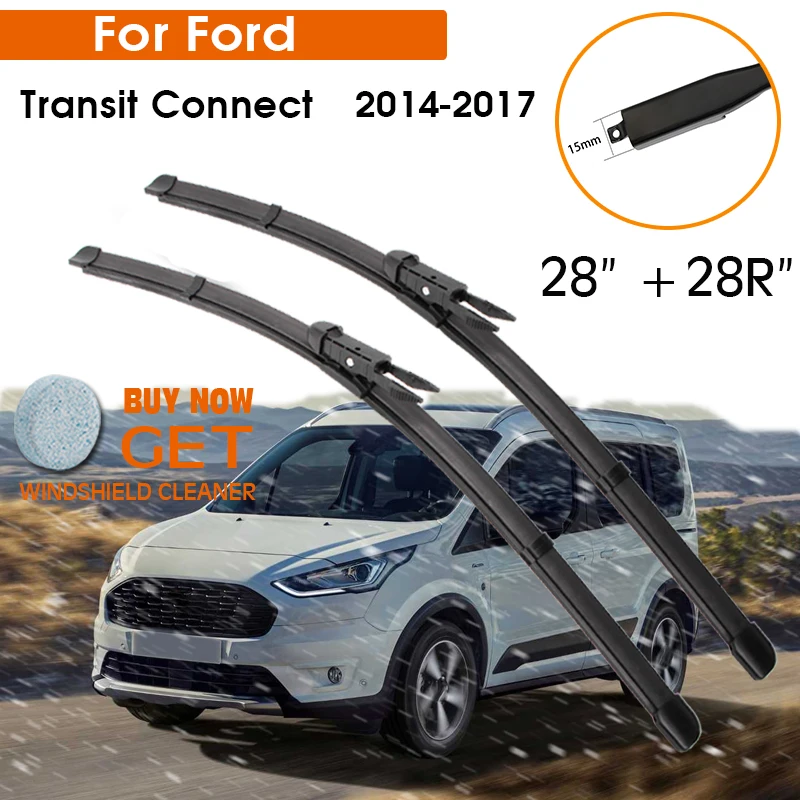 

Car Wiper For Ford Transit Connect 2014-2017 Windshield Rubber Silicon Refill Front Window Wiper 28"+28"R LHD RHD Accessorie