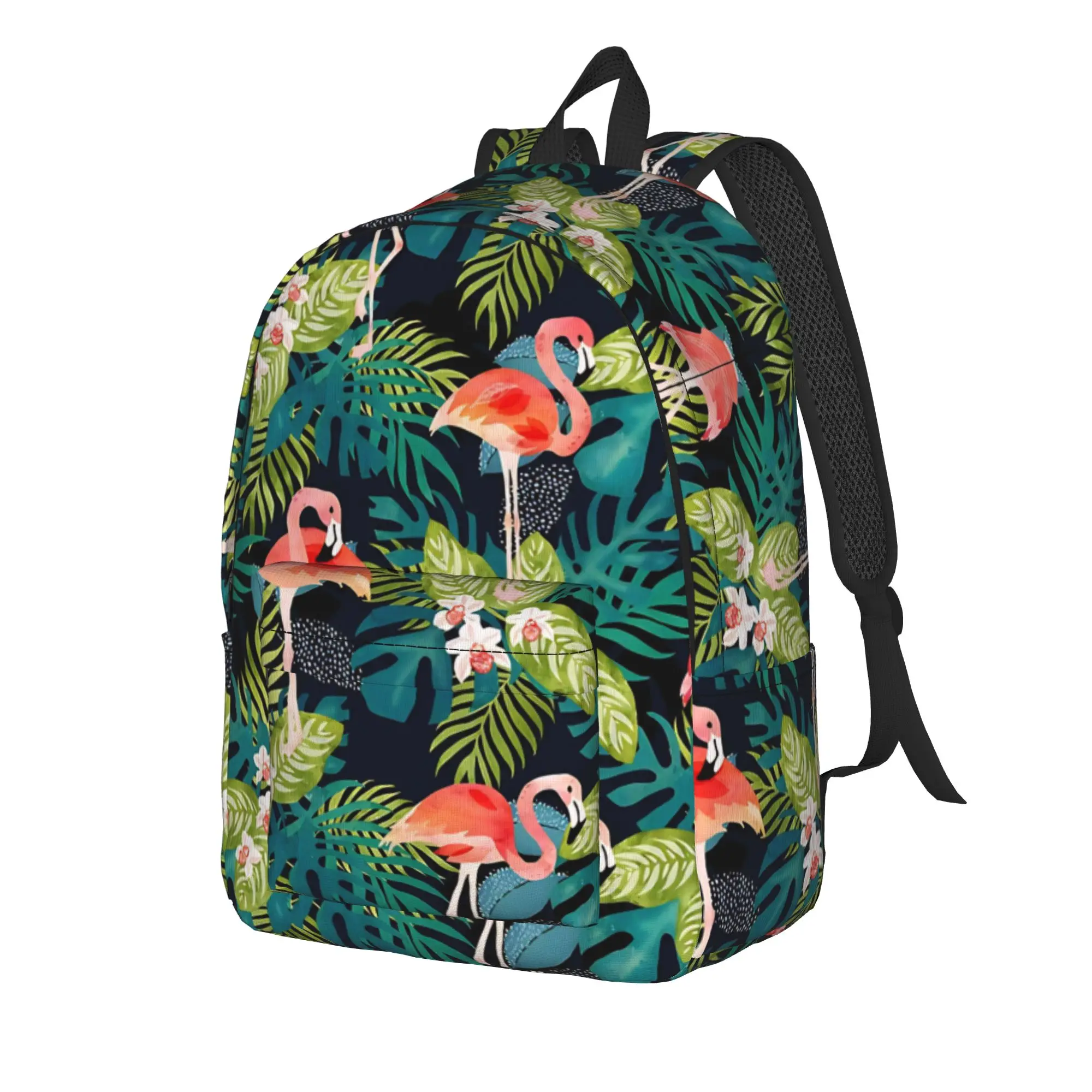 Back to school season Fashion tropical bird  Laptop Bag Flamingo Female Book Pack Backpack