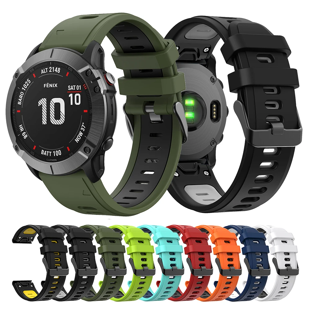 22m Silikon armband für Garmin Fenix 7 6 Pro 5 plus Quick Fit Armband für Garmin Instinkt/Ansatz S60 Smart Watch Band