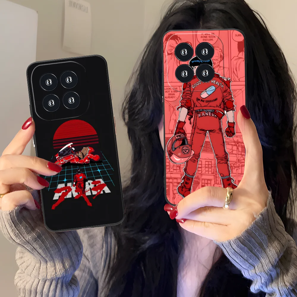 Akira Anime Phone Case for Xiaomi 15 14 13 12 11 10 9 T Ultra Lite Pro S SE X 5G Black Smartphone Cover Cellphones