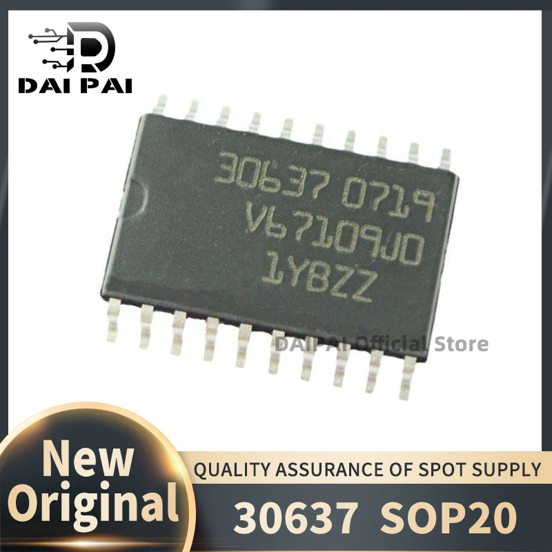 (10Pcs /Lot) 100% New original 30637 car computer board ignition tube driver IC SOP20 For Volkswagen Passat B5
