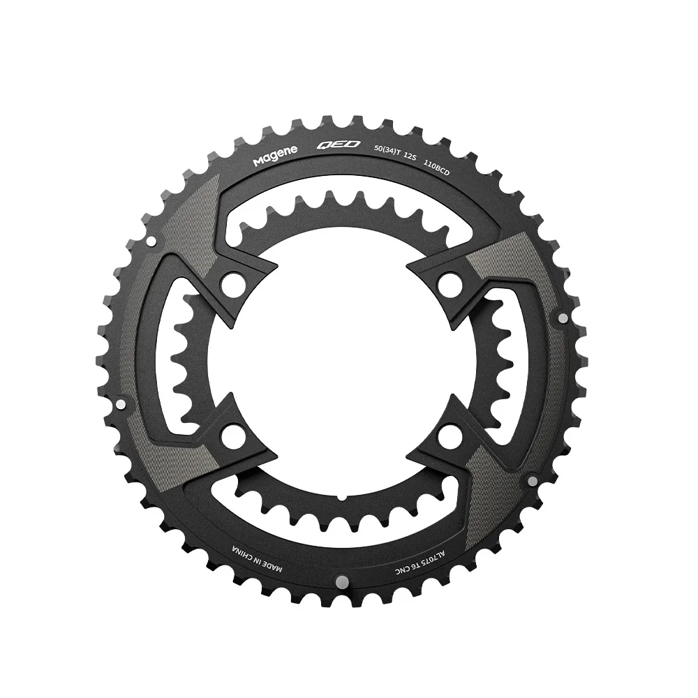 Велосипедная система Magene Pes: полая цепная звезда 110BCD, ультралегкая, с датчиком мощности, для шоссейных велосипедов, 50/34 зуба, совместима с Shimano/Sram