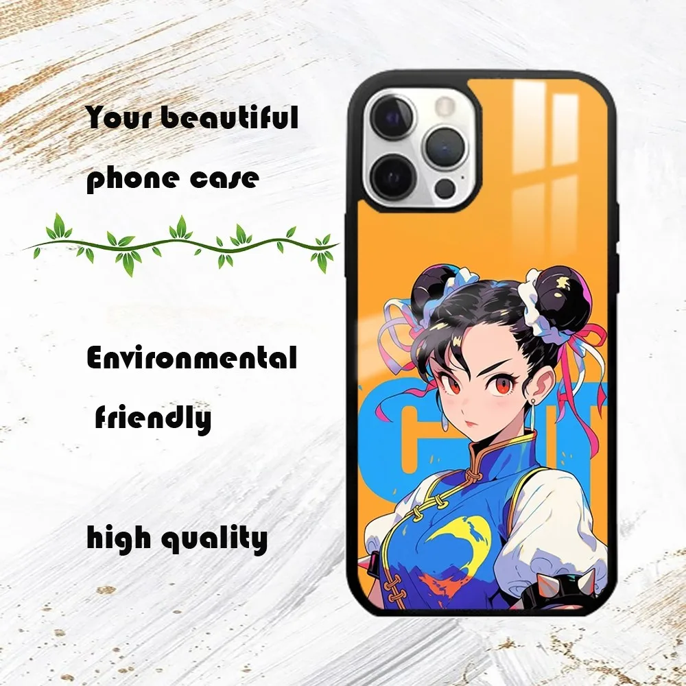 Chun-Li Game-Street-Fighters Phone Case For iPhone 16 15 14 13 12 11 Pro Max Plus Mini PC Fashion mirror phone case