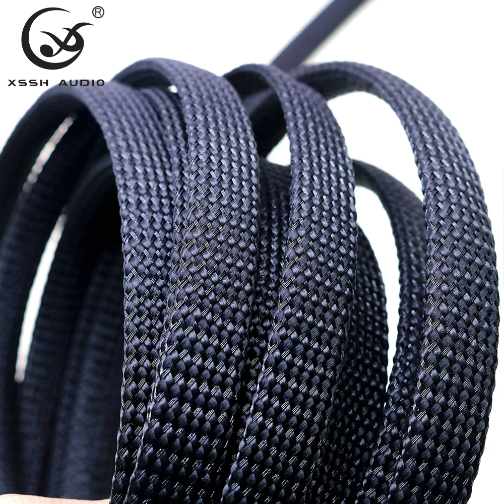 10m/20m YIVO XSSH OEM 5mm 8mm 15mm 20mm 25m Black Cotton Nylon Special Shock Absorber Braided Sleeve Cable Sleeves Sheath Tube