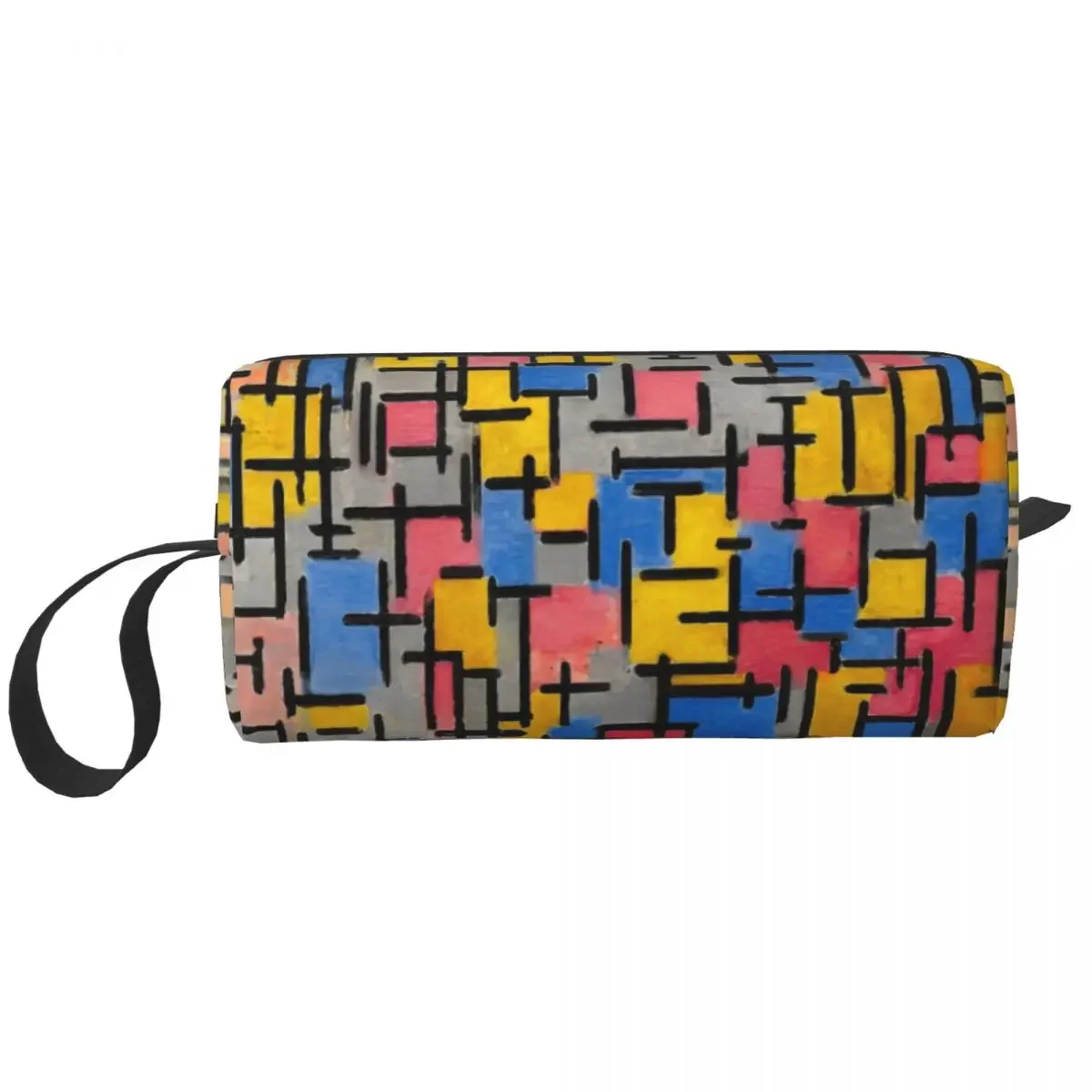 

Custom Composition By Piet Mondrian Cosmetic Bag Large Capacity De Stijl Abstract Art Makeup Case Beauty Storage Toiletry Bags