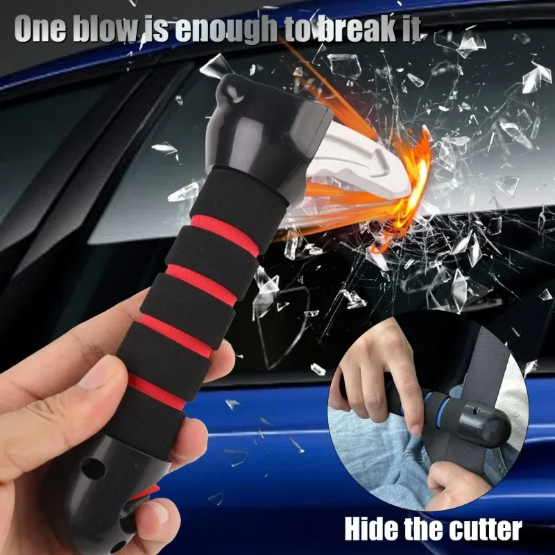 Multifunctional Car Safety Hammer Window Breaker Elderly People Portable Door Assist Handle Seat Belt Cutter Car Rescue Tools