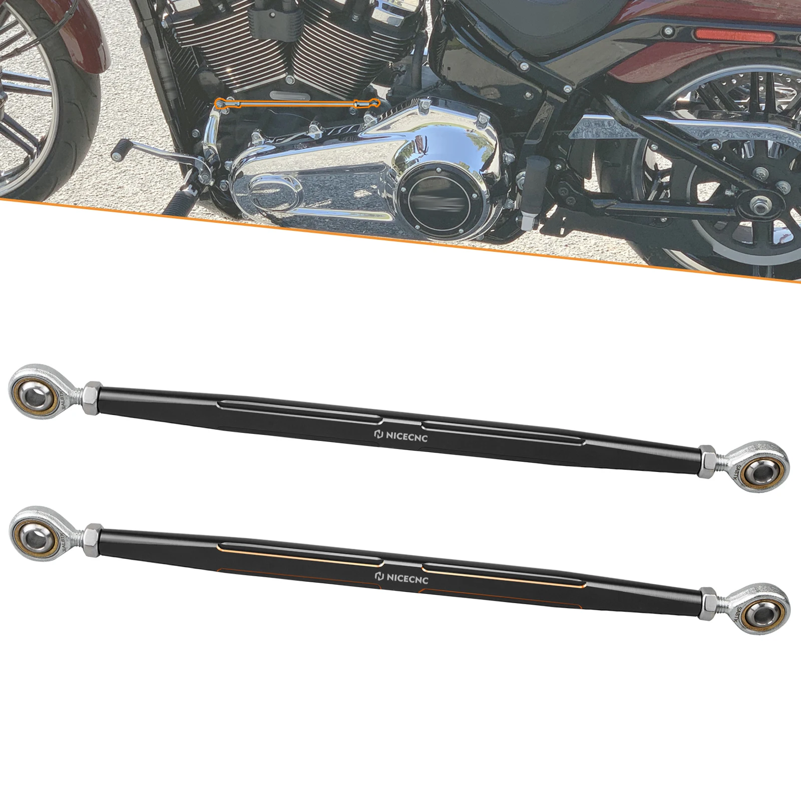 

NICECNC Gear Shift Linkage Rod for Harley Breakout FXBR/S FXSB Fat Boy FLFB/S Fat Bob FXFB/S Heritage Classic FLHC/S Slim FLSL