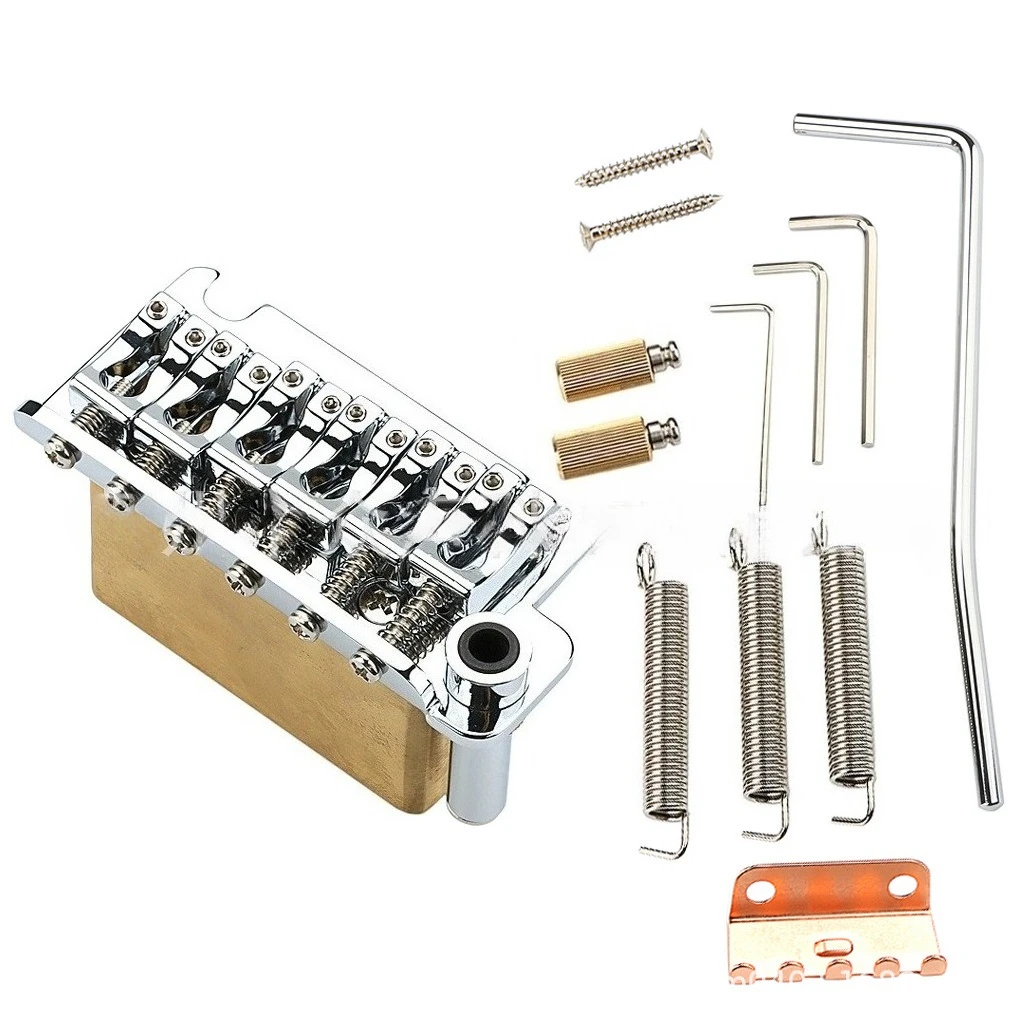 6-string-guitar-tremolo-bridge-set-with-brass-block-saddles-springs-for-st-strat-style-electric-guitar-parts
