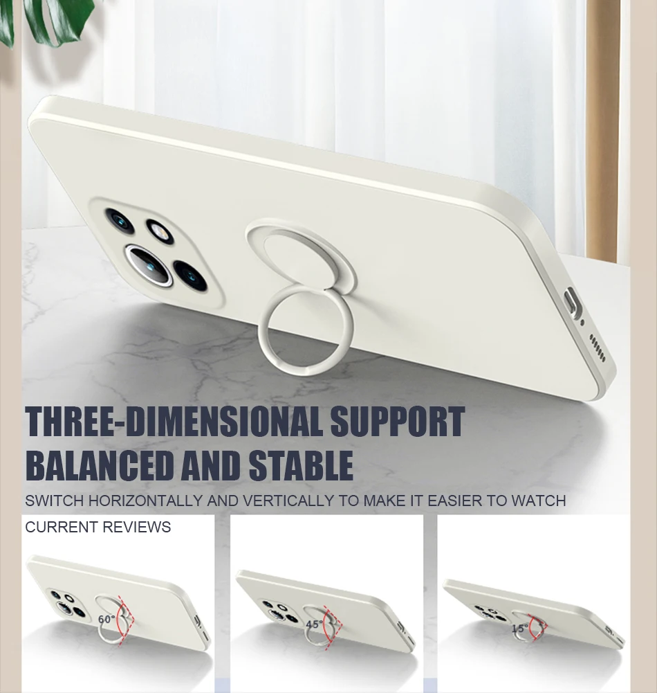 Ringhalter-Hülle für Xiaomi Redmi Note 15 14 13 12 11 10 Pro 12C 11S A1 Mi 14T 10T 11T 12T 13T Flüssigsilikon Magnetische Abdeckung – Detail 5
