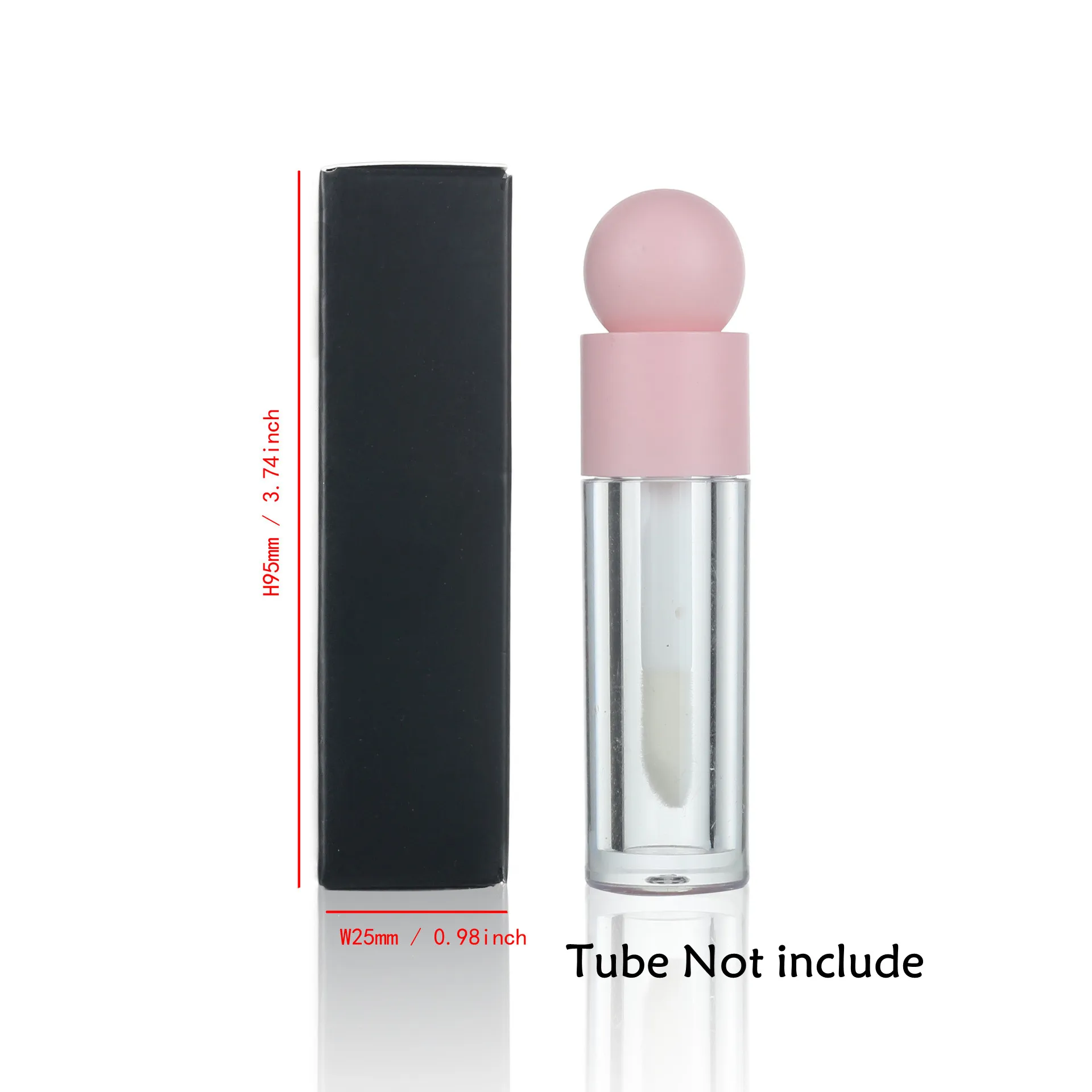 Leere Lipgloss-Box, Papierverpackung, 50 Stück, 95 mm x 25 mm, Private Label-Kraftpapierboxen, individuelles Logo, Großhandel, Großpackung für Unternehmen