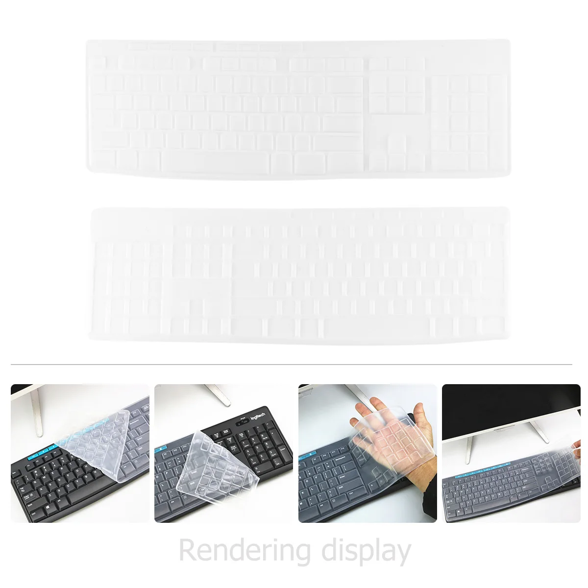 

Water-resistant Keyboard Protector Silicone Transparent Keyboard Skin Keyboard Protective Cover Compatible for K270