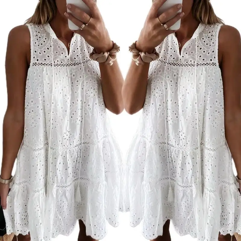 l38e-mini-abito-scampanato-da-donna-senza-maniche-con-coulisse-e-scollo-a-v-in-pizzo-floreale-con-volant