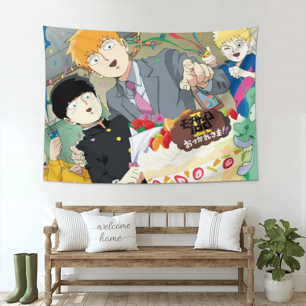 Mob Psycho 100 Tapestry  Room Décor Aesthetic Home Decoration Bedroom Wall Art