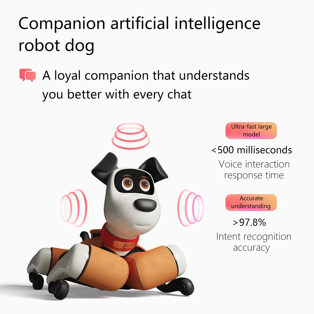 AI Controle Remoto Robot Dog, Interativo Eletrônico Pet Toy, Companion