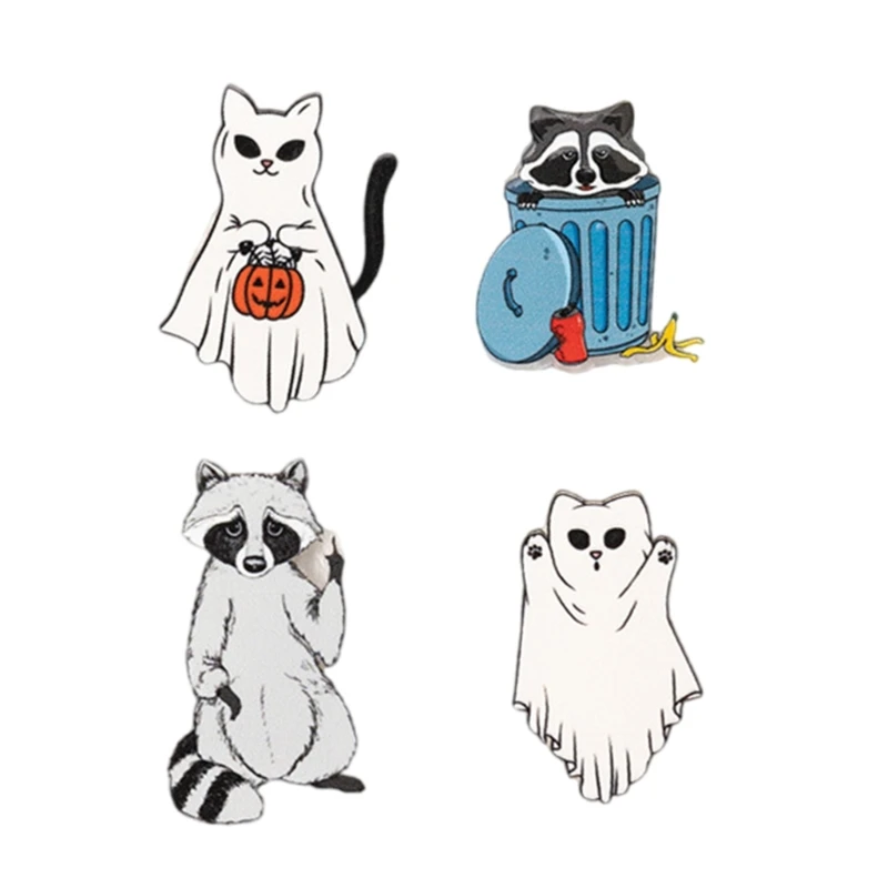 Practical Lovely Cats Earrings Collection Set of 4 Sturdy Acrylics Accessories Portable for Cats Lovers and Trendy Girls