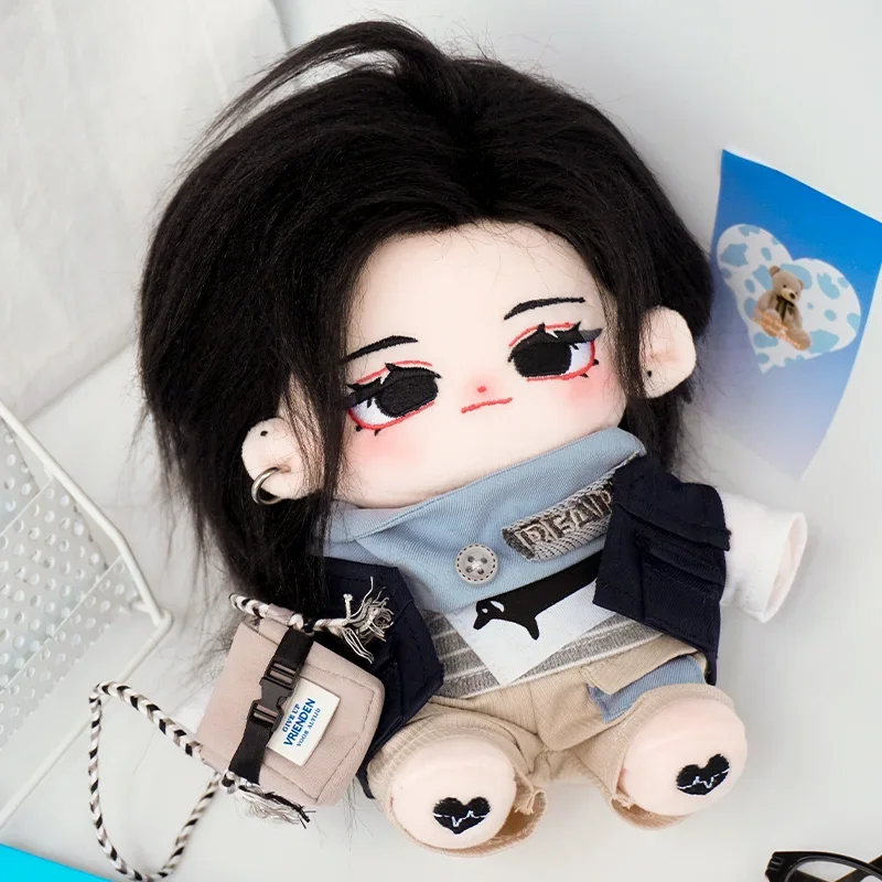 Handmade 6pc/set Street Photo Bear 20CM Teenage Style College Casual Plush Doll's Outfit T-shirt Pants Hat Neckerchief Gift