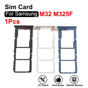 Bilashmart Sim Card Samsung Galaxy M32 SM M325F M325 Sim Tray MicroSD Holder Nano Slot Replacement Part