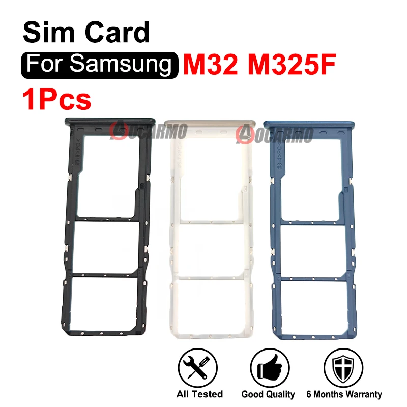 Sim Card For Samsung Galaxy M32 SM-M325F M325 Sim Tray MicroSD Holder Nano Slot Replacement Part