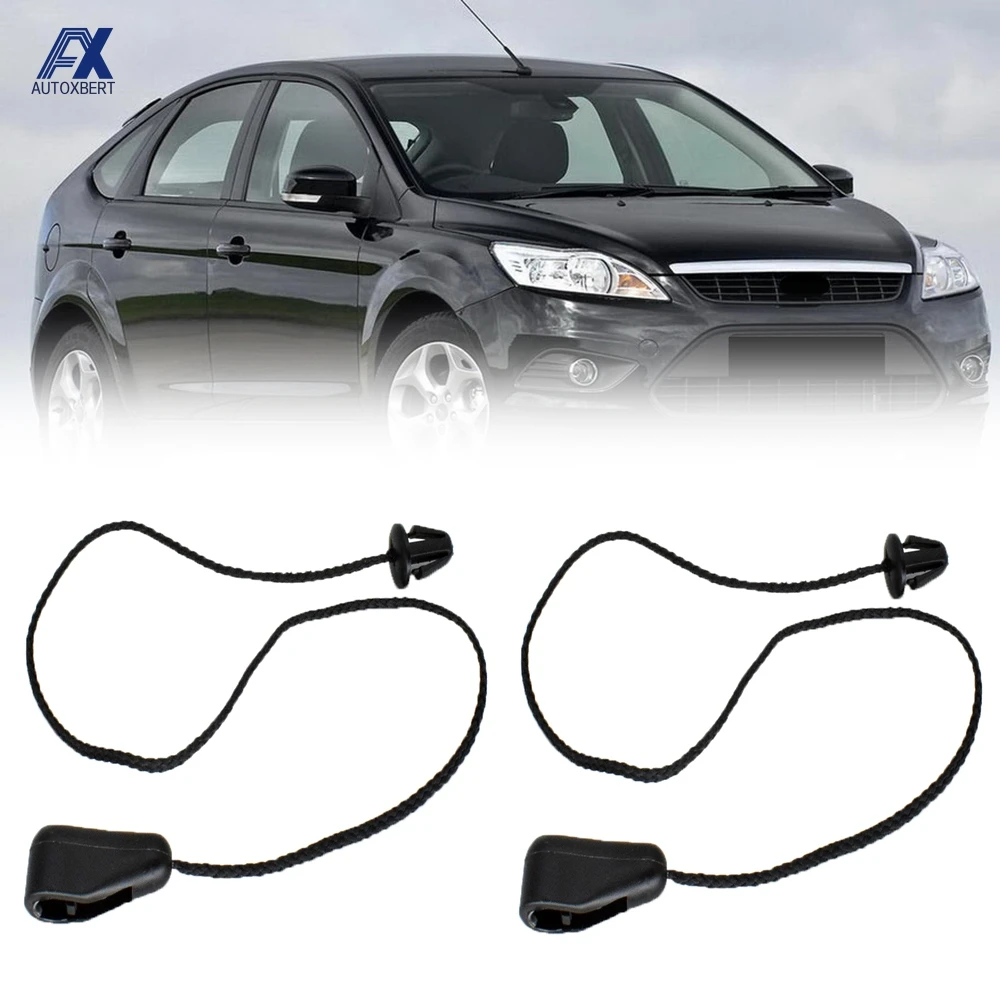 Pair For Ford Focus 2 Hatchback MK2 2004 - 2011 Rear PARCEL SHELF LOAD LUGGAGE Inner Tonneau Hatch Cover Lift String Strap Clips