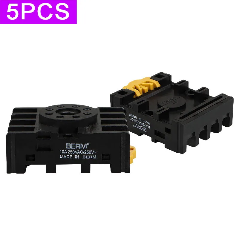 5pcs PF-083A Garden 8-Pin Relay Base Compatible With DH48S 2P-I AH3-3 Universal PF083A