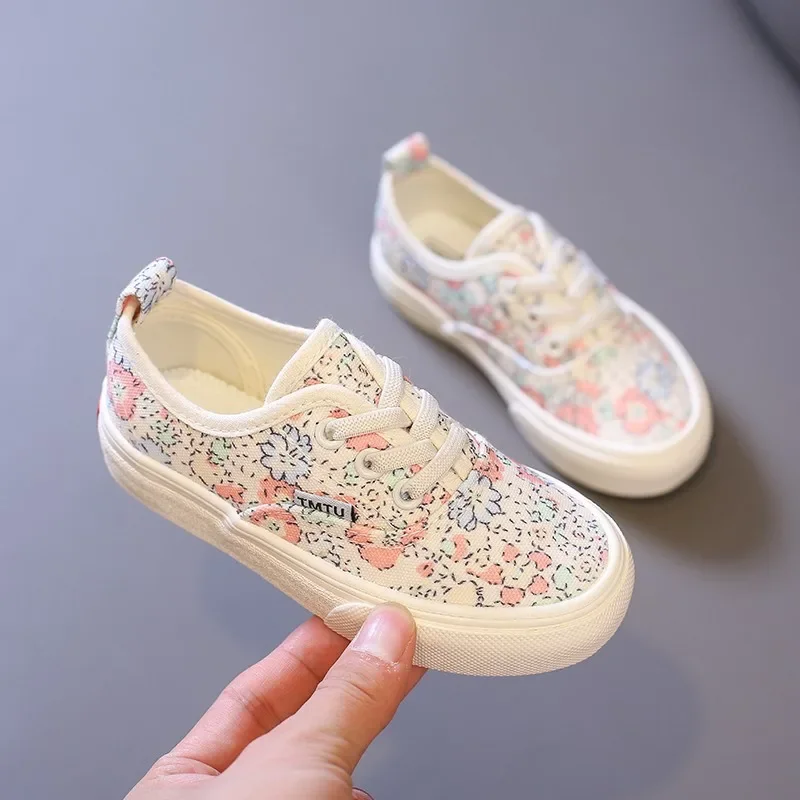2024 Kid Casual Shoes New Platform Canvas Shoe Girl Sports Shoe Fashion Kid Shoe Girl Shoes Board Shoes кроссовки детские