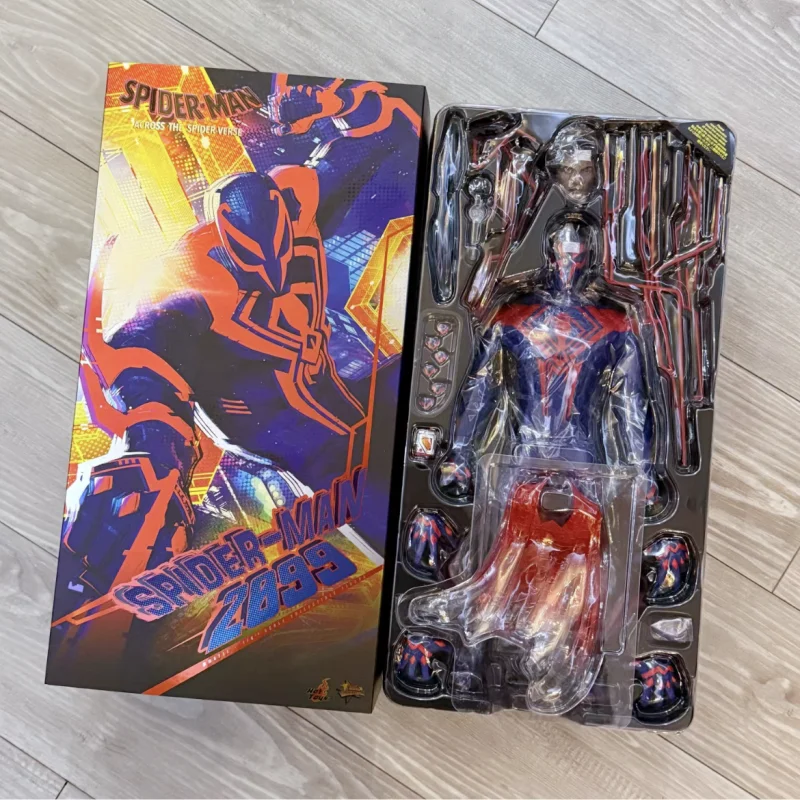 1/6 Hot Toys Marvel Spider-Man 2099 Mms711anime Figure Spider-Man: Across The Spider-Verse Movable Model Kids Toy Birthday Gifts