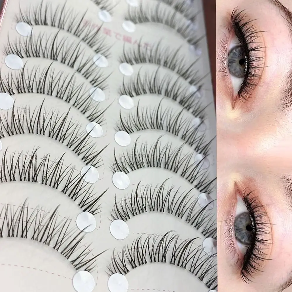 10 أزواج الساخن ثلاثية الأبعاد المنك رموش اصطناعية Wispy اليدوية الرموش حجم طبيعي الرموش الصناعية ماكياج رمش تمديد #3