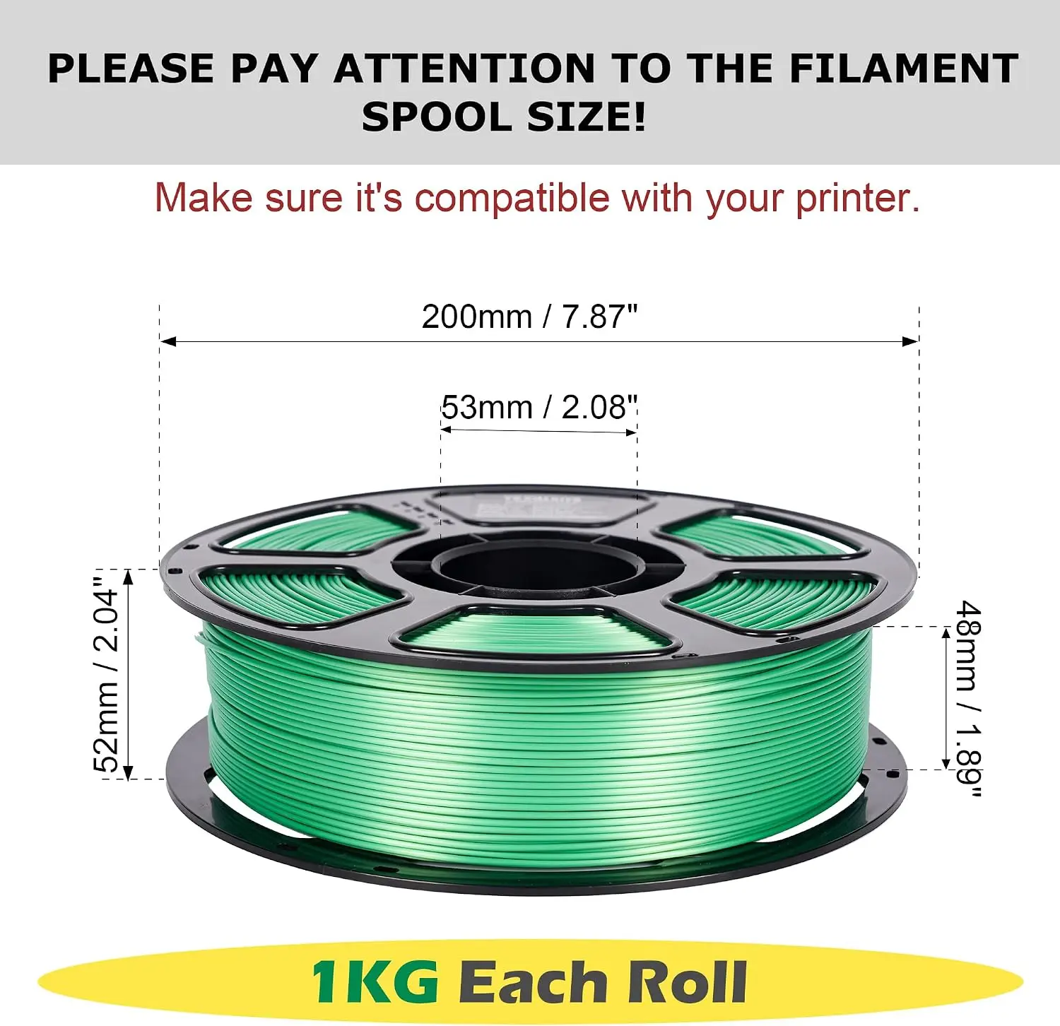 ^For Silk PLA Filament 1.75mm Bundle 8x1KG, Shiny 3D Printer Filament Pack Accuracy +/- 0.02mm, Neatly Wound, Individually Vacuu