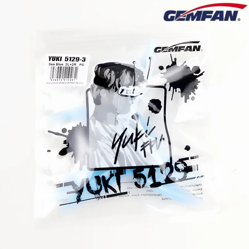

12pairs New Design Gemfan 5129 YUKI 3-Blade Propellers High Performance for FPV Freestyle RC Drone, 2306 2207 Motor