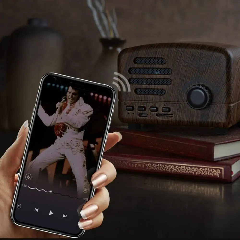 Old Fashioned Music Transistor FM Radio Mini Retro Wireless Speaker High Quality Portable Bluetooth Speaker Car Accessory