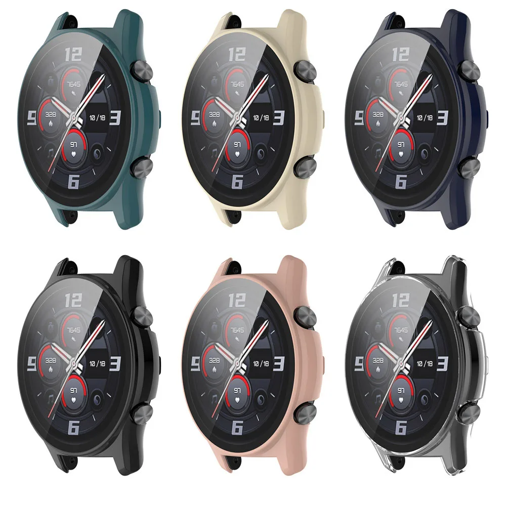 BEHUA Panzerglas+Hülle für Honor Watch 4 SmartWatch Rundum-Displayschutz Harte PC-Schutzhülle für Huawei Honor Watch4 Cover – Detail 11