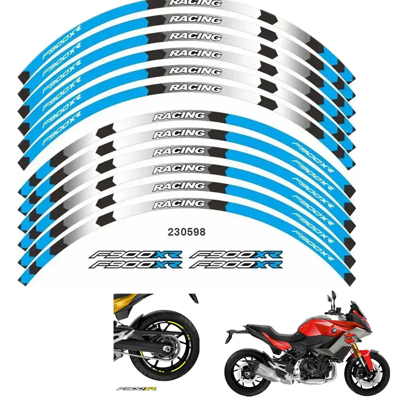 لسيارات BMW F900XR قطع غيار الدراجات النارية كفاف عجلة الديكور ملصق لاصق لامع ورائع-أ