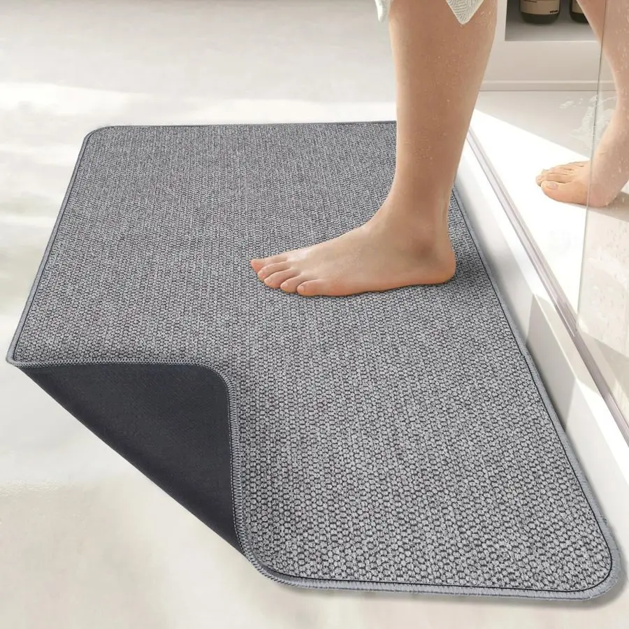 

Mat,Ultra Thin Bathroom Rugs,Rubber Bath Mats for Bathroom,No Slip Bath Rugs,Quick Dry,Machine Washable,Low Pile,Absorbent,Showe