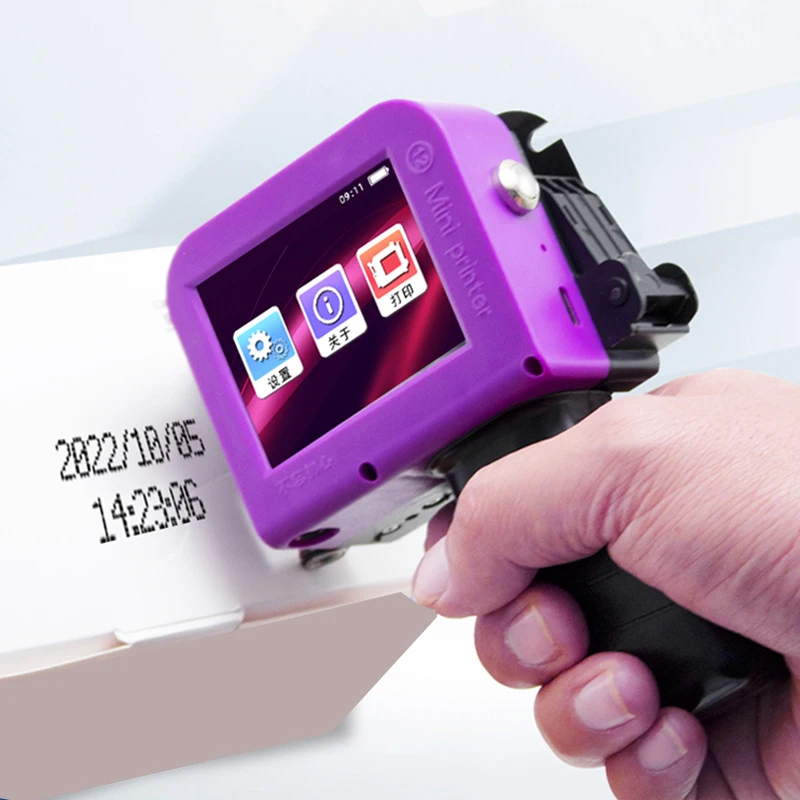 Small Portable Handheld Inkjet Label Printer QR Code Logo Date Text Intelligent Printing Equipment Metal Plastic Permanent Color