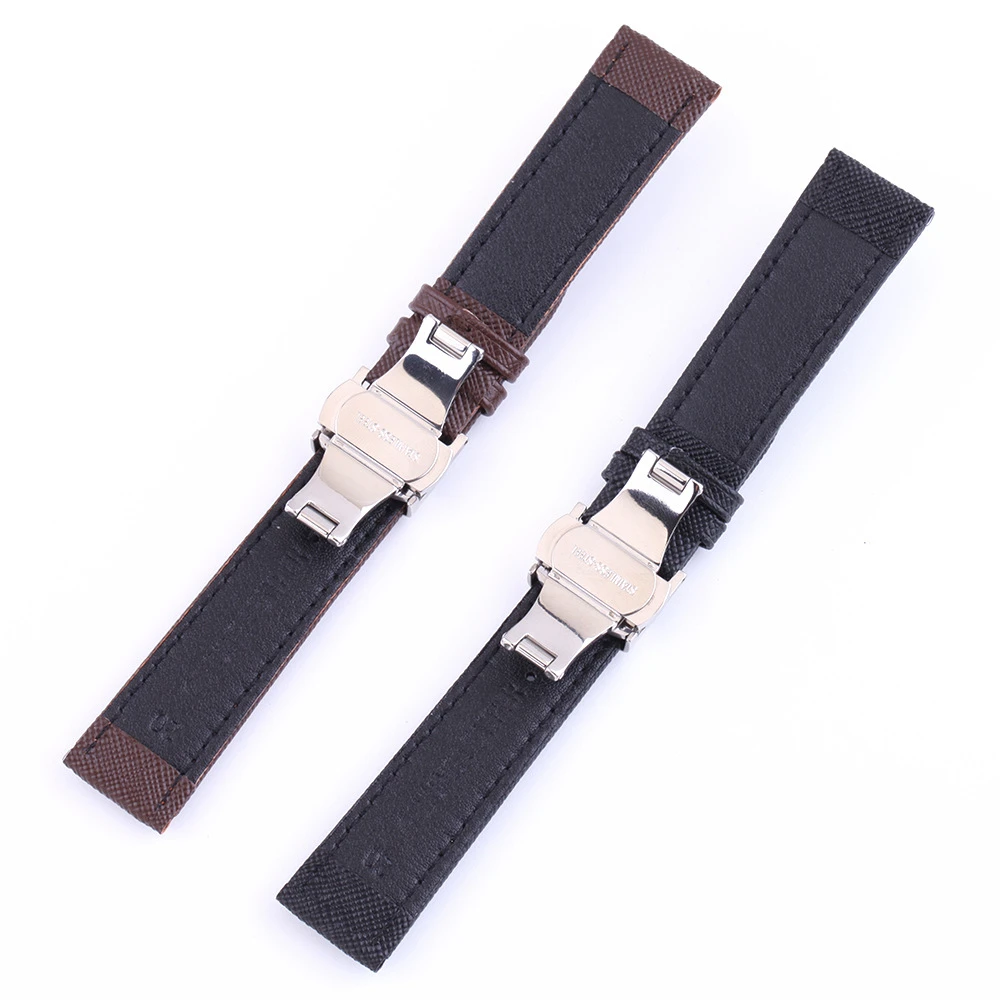 Calfskin Leather Watchband 12mm 14mm 16mm 18mm 20mm 22mm 24mm Universal WristBand Strap Accessories Butterfly Buckle Belt Band