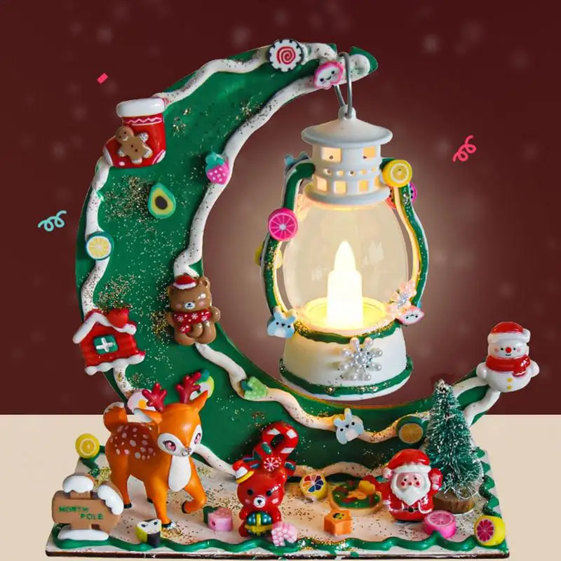 Santa Claus Night Light Christmas Cute Night Light For Kids Cream Glue Christmas Lights With Exquisite Christmas Themed