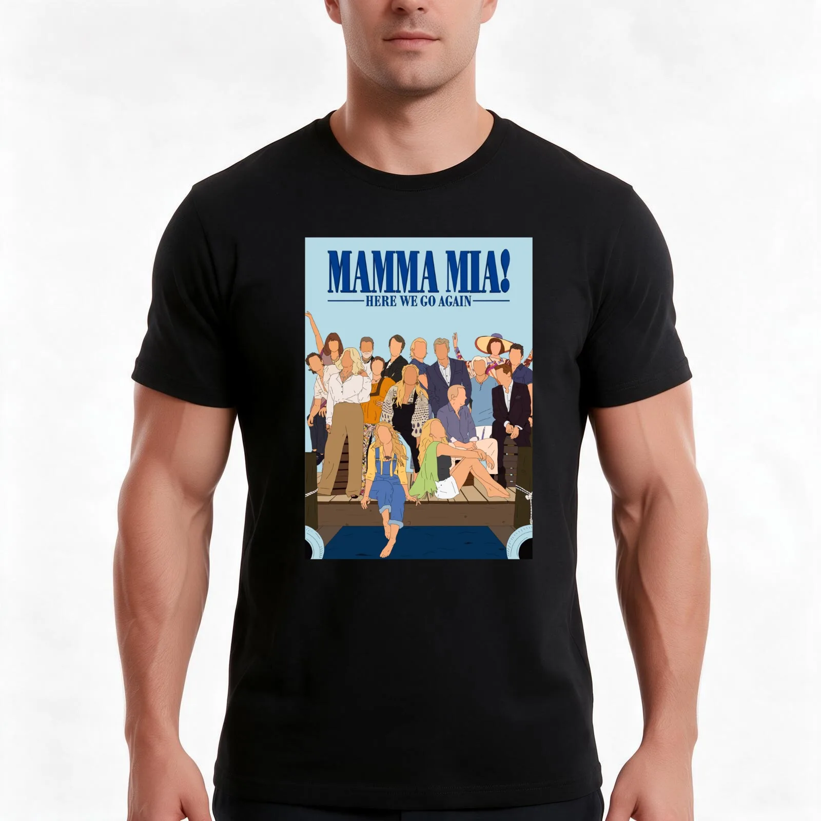 Mamma Mia Here We Go Again T-Shirt Summer Casual Cotton Tee Oversized Streetwear Tops Vintage Graphic Print Unisex Men Women