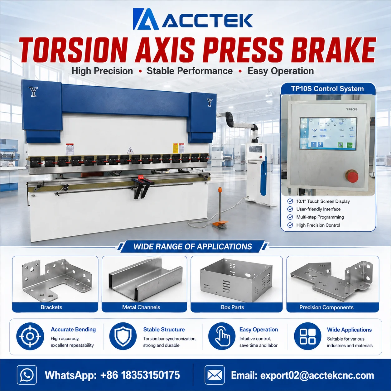 CNC Hydraulic Press Brake for Stainless Steel Carbon Steel Sheet CNC Metal Bending Machine 63T 2500mm