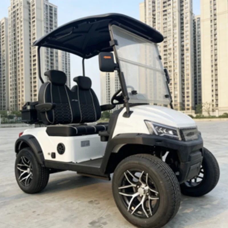 Low Price 4 Seater Golf Cart With Sound Bar 60V/72V Electric Golf Cart Seats With Armrests Gear Adjustment Free Custom Color