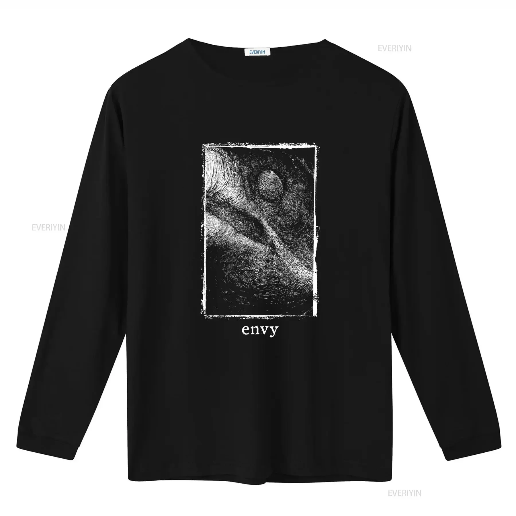 Envy Post hardcore Japanese Band Print T Shirt for Men and Women vintage Washed Breathable graphic Comfortable Stretched