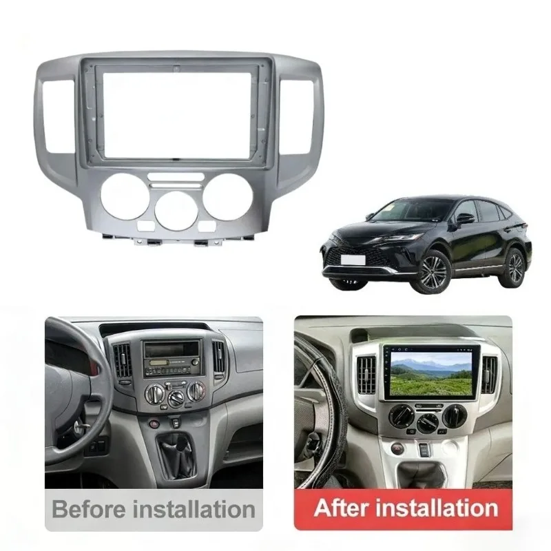 

Car Radio frame Accessory Double Din 9 Inch Fascia Panel for Nissan NV200 2010-2018 Dashboard Mount Kit