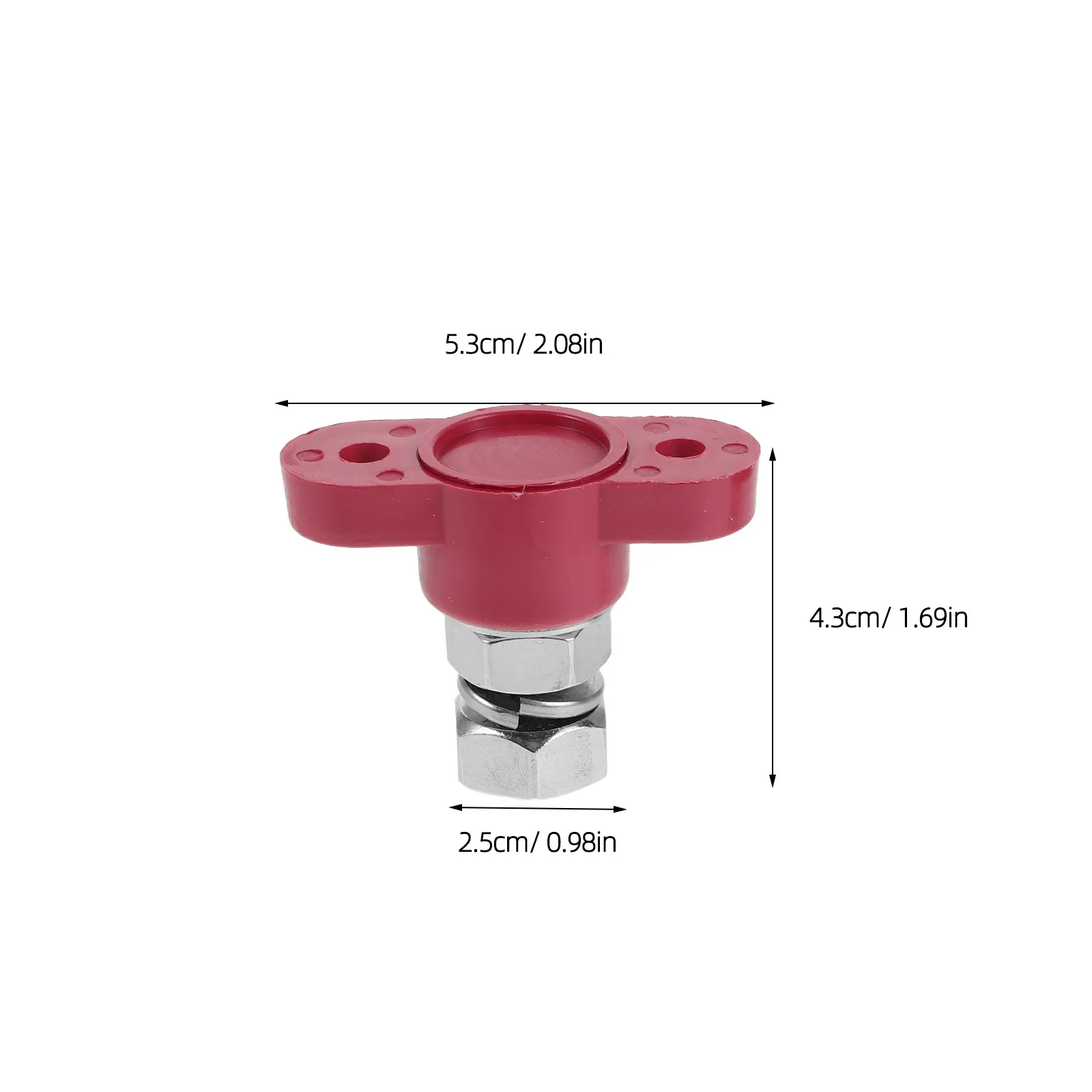 2 Pcs Car Battery Side Post Extender Charging Terminal Terminals Bolts Kit Adapter Connectors Audio