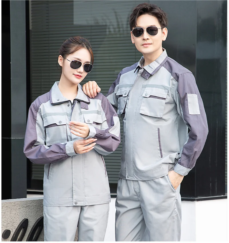 作業服セット男性用反射ストライプ安全作業服自動車修理工炭鉱労働者つなぎ服ワークショップスーツ4xl