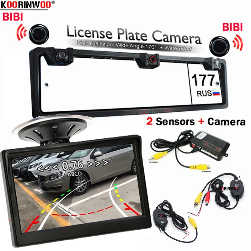 

Koorinwoo Electronics, европейская цифровая рамка, камера, детектор радара безопасности, 5-дюймовый монитор, присоска, парктроника для датчика парковки автомобиля