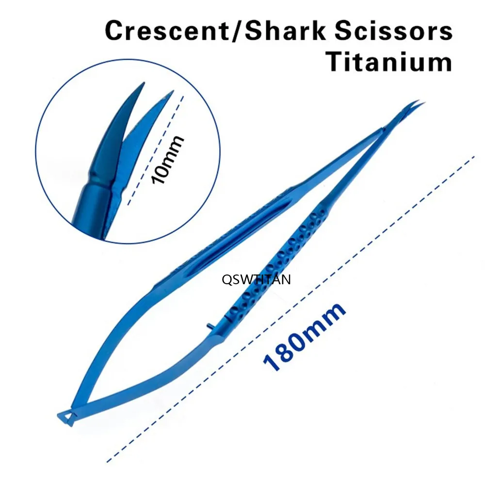 Neuro Micro Schaar Chirurgische Hoek Vasculaire Schaar Shark Schaar Titanium/Rvs Micro Neurochirurgie Instrumenten