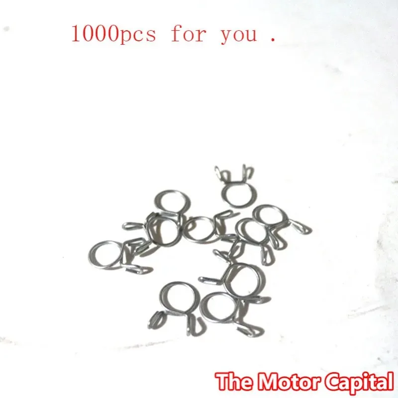 1000PCS Fuel Line Hose Tubing Spring Clips Clamp For Motorcycle Motorbike Scooter ATV 49cc motor free shipping