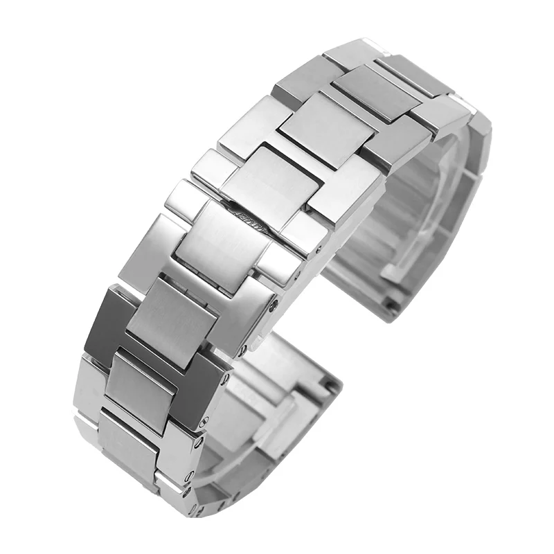 Stainless Steel Watch Band For Cartier Tank Solo Claire Men's and Women's Fine Steel Watch Strap 16mm 18mm 20mm 22mm 23 Bracelet