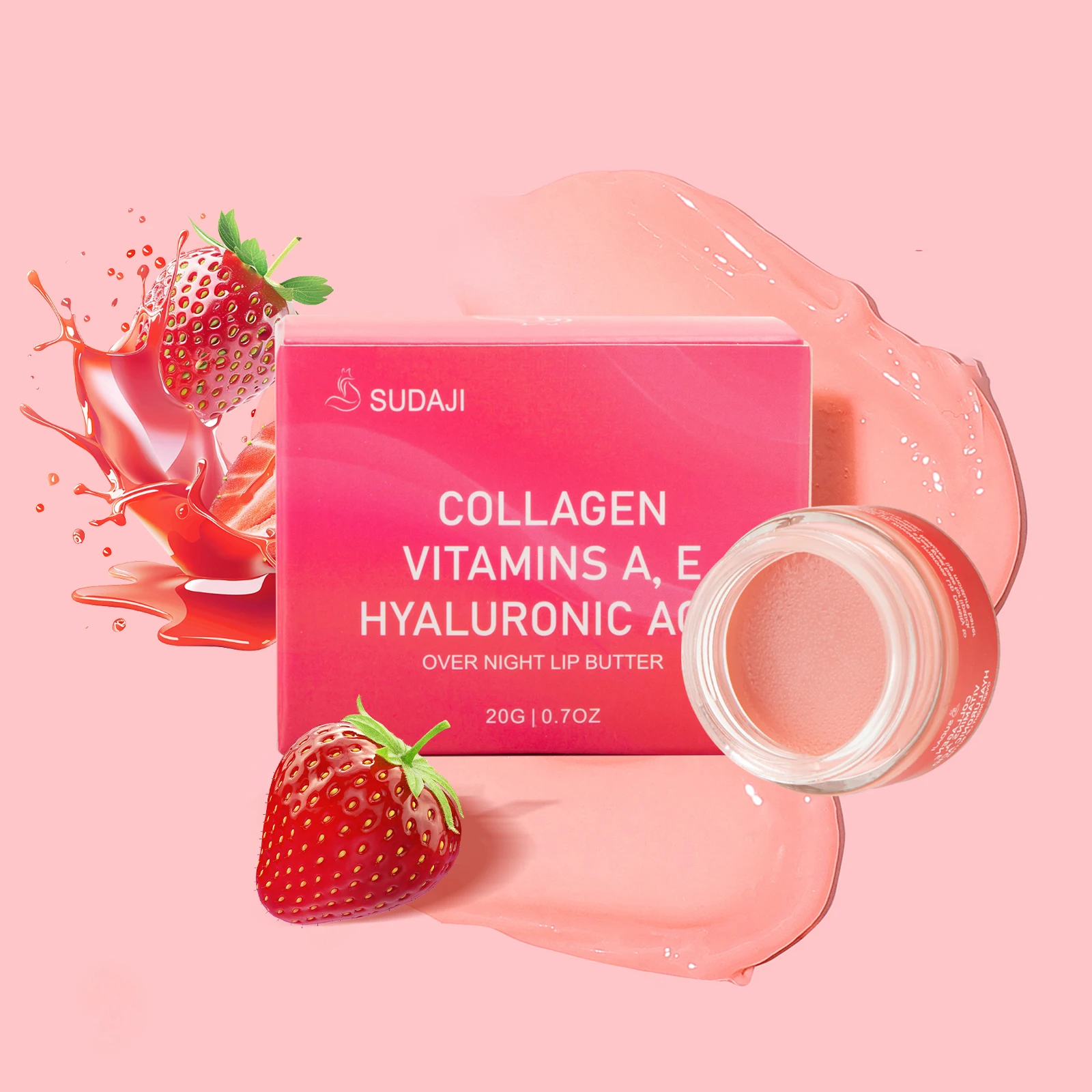 20g Strawberry collagen protein Moisturizing Lip Mask